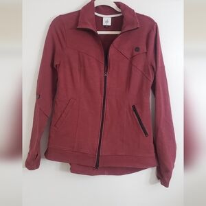 CAbi Women's Burgundy Jacket XXS Full Zip Athleisure Casual Training Loungewear